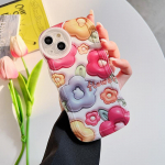 Lillepehme telefoni&uuml;mbris Samsungile A54 A53 A52 A33 S23 Ultra iPhone 15 Realme C55 C53 C35 Reno 10 8T Redmi Note 12 Pro Note 11 Vivo Y27 kaitseraua kate Infinix Hot 10 Play