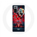 Coque pour Xiaomi Redmi Note 10 Pro Formule 1 Sebastian Vettel Pilote F1 Rouge