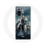 Coque pour Xiaomi Redmi Note 10 Pro Vikings S&eacute;rie Saison 6 Ragnar Lothbrok logo V Ep&eacute;e Gris Fond Brouillard
