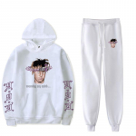 R&auml;ppar Juice Wrld Print S&uuml;gis/talv meeste/naiste puuvillane dressi&uuml;likond vabaaja kapuuts + p&uuml;ksid 2tk Komplektid T&auml;navar&otilde;ivad Unisex r&otilde;ivad M