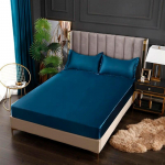 Satiinlinad Sobivad linad &uuml;hev&auml;rvilised rayon madratsi kate Elastne riba voodilina King 200x200 200x220 ilma padjap&uuml;&uuml;rita voodipesu 2pcPillowcase48x74cm