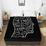 Kummipaelaga lina 150x200/180/200/160x200 madratsikate voodikate 1 tk geomeetria valem 135x200 Deep 30cm black