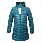 Valge pardi sulejope naiste &uuml;likerge kapuutsiga &otilde;huke pikkade varrukatega parkmantel 2XL j&auml;rveroheline v&auml;rv