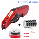 Cidy 1540 reljeefne etikettide valmistaja 6/9 mm 3D reljeefsete teipidega Dymo 1610 Motex E101 masinakirjutusmasina k&auml;sitsi etiketiprinteri jaoks red