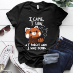 Cute Red Panda I Come I Saw T-s&auml;rgid Naistele Suvine T-s&auml;rk Femme vabaaja l&uuml;hikeste varrukatega &uuml;markaelusega T-s&auml;rgid XXS must