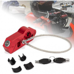 Motorcycle Locks Anti Theft Handlebar Lock CNC Upgraded Helmet Lock 2 in 1 Grip Throttle Brake Lock Heavy Duty Lock for ATV Dirt Bike Street Bike must