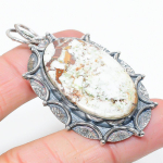 Natural Wild Horse Gemstone Handmade 925 Sterling Silver Pendant 2.36 r7q13