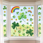 Window Clings ST. Patrick's Day Decoration Ornaments Shamrock Decorative Green Easy to Peel