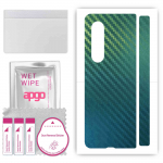 apgo Protective Skin Sticker for the back compatible with Samsung Galaxy Z Fold 3, Wrap Film, Foil, Vinyl - Pattern Carbon Chameleon CAKA1