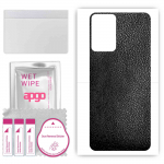 apgo Protective Skin Sticker for the back compatible with Infinix Note 12i, Wrap Film, Foil, Vinyl - Pattern Black Leather