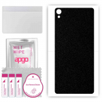 apgo Protective Skin Sticker for the back compatible with Sony Xperia XA, Wrap Film, Foil, Vinyl - Pattern Matte Black