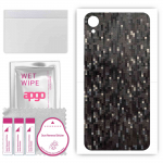 apgo Protective Skin Sticker for the back compatible with Asus Zenfone Live ZB501KL, Wrap Film, Foil, Vinyl - Pattern Carbon Black Pixel