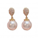 Faux Pearls N&otilde;elk&otilde;rvar&otilde;ngad Vintage Prantsuse Rhinestone Inlay Luksuslikud elegantsed mitteallergilised naiste t&uuml;drukud