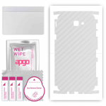 apgo Protective Skin Sticker for the back+sides compatible with Samsung Galaxy J5 Prime, Full Wrap Film, Foil, Vinyl - Pattern Transparent Carbon