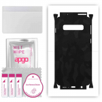 apgo Protective Skin Sticker for the back+sides compatible with Samsung Galaxy S10, Full Wrap Film, Foil, Vinyl - Pattern Black Camo