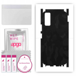 apgo Protective Skin Sticker for the back+sides compatible with Vivo Y20s, Full Wrap Film, Foil, Vinyl - Pattern Black Camo
