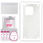 apgo Protective Skin Sticker for the back+sides compatible with Tecno Spark 8, Full Wrap Film, Foil, Vinyl - Pattern Matte Transparent