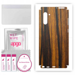 apgo Protective Skin Sticker for the back+sides compatible with Samsung Galaxy Note 10, Full Wrap Film, Foil, Vinyl - Pattern Tigerwood