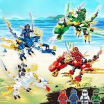 4 in1 Action Dragon Mini Figuurid Nukud Ehitusklotsid Klotsid Modellid S&uuml;nnip&auml;evaks J&otilde;ulud Lastep&auml;eva Kingitused lastele Poistele No Box