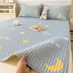 Kolmeosaline lateksmatt Suvine jahe tunne J&auml;&auml;siidist lateksist voodikate Kerge luksus Kliimaseade Matt Voodi &otilde;huke Suvine Voodilina 90x200cm 2 piece set