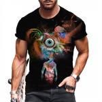 Suvine T-s&auml;rk Meeste 3D Papagoi L&uuml;hikeste Varrukatega Topid Juhuslikud T&auml;navaloomade T-s&auml;rk Suurem&otilde;&otilde;duline T-s&auml;rk Meeste R&otilde;ivad Disainer Riided S