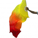 K&otilde;hutantsu kokkuklapitav ventilaator Kolmev&auml;rviline Easy Color Dancer Gradient Long Handheld 1.2M kollane