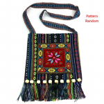 Naised Vintage Tribal Etniline Tai India Boho Tutt Puuvillane Linane &otilde;lakott Tikandid Lilled Gobel&auml;&auml;n Tote Messenger kotid Green