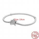 925 Sterling H&otilde;be Sinine Planeet T&auml;hed Kuu Ripats Pav&eacute; Klipphelmed Kosmosereis V&otilde;lud Sobivad Originaal K&auml;ev&otilde;ru DIY Ehted