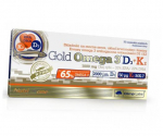 Oomega 3 D3- ja K2-vitamiinidega, Gold Omega-3 D3+K2, Olimp Nutrition (67283005) 30softgels