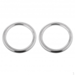 2 Stainless Hammock to Attach Rings - Silver, 5 x 35mm