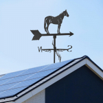 black Weather Vane Animal Figurine Practical Wind Direction Indicator Farm Scene home and garden Rooster