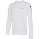 Nike Yst&auml;v&auml;np&auml;eva Seeria &Uuml;hev&auml;rviline &Uuml;mmarguse Kaelusega Vabaaja Pikkade Varrukatega SS24 T-s&auml;rk Meeste Topid Valge FV3994-100 XL