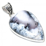 Dendrite Opal Gemstone Handmade 925 Sterling Silver Jewelry Pendant 2.56 f4k78