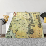 Tolkieni Kaart Keskmaa 2647 Kodu Tekk Voodile Tekid ja Visked Viske Tekk 76x102cm