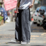 Meeste teksad laia s&auml;&auml;rega teksap&uuml;ksid lahtised sirged kottis Meeste teksad T&auml;navar&otilde;ivad rulap&uuml;ksid neutraalsed p&uuml;ksid hiphop vabaaja plusssuuruses 5XL must