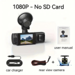 1080P WIFI 3 kanaliga armatuurkaamera, 1080P WIFI armatuurkaamera autole, G-sensor, kraadi lainurk armatuurlaud infrapuna-&ouml;ise n&auml;gemisega Only 3 Channel Dash Cam must