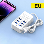 35 W PD t&uuml;&uuml;p C kiirlaadimine mitme pordiga USB laadija kiirseinalaadijad USB jaoturi adapter mobiiltelefon EU USA pistik USB t&uuml;&uuml;p C laadija 6USB EU Plug
