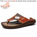 Ehtne veisenahast k&auml;sitsi valmistatud kingad Meeste sandaalid Meeste pl&auml;tud Meeste vabaajajalatsid Klassikalised massaažiga rannikukingad Libisemisvastased Suvised 43