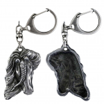 Bay Horse - Silver-plated key ring with dog, handbag decoration, backpack pendant by Art-Dog brand