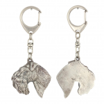 Kerry Blue Terrier, Irish Blue Terrier I - Silver-plated key ring with dog, handbag decoration, backpack pendant by Art-Dog brand