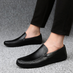 Ehtne Nahk Mokassiinid Meestele V&auml;lisdisain Mokassiinid Mood Slip-On Pehmed Madalad Kingad Vabaaja Meeste Kingad T&auml;iskasvanud Meeste Jalatsid Paadikingad 6