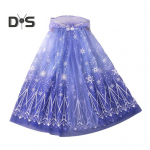 T&uuml;drukute kapuutsiga mantel T&auml;ht Lumehelbed Paabulinnu sulgedest L&auml;bipaistev volangiga t&uuml;ll Lavaetendus Cosplay kost&uuml;&uuml;m Laste riietus Printsess Cape sall lilla