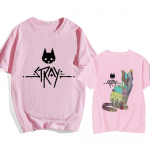 Stray Game Momo Cat Harajuku vabaaja T-s&auml;rk Armas Anime Manga T-s&auml;rk 100% puuvillane T-s&auml;rk Pehme meeste/naiste T-s&auml;rk L