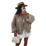 Naiste kampsun mantel &Uuml;markaelus, pikkade varrukatega pits-kudumismantel &uuml;hev&auml;rviline lahtine S roosa punane v&auml;rv