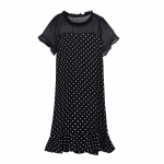 2020. aasta suvine Patchwork Plus Size t&auml;piline naiste seelik 3XL must