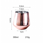1 tk Rose Gold Virsik S&uuml;da Punane Vein Klaas Roosa Mousse Klaas Euroopa stiilis &Scaron;ampanjaklaasid Ioon T&auml;ielikult kaetud kristallklaasist pokaal Whiskey glass