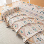 1 tk Boheemlaslikust &Scaron;enillkangast Diivanikaitse - Libisemiskindel K&auml;etoe ja Seljatoe Kate, Lemmikloomas&otilde;bralik, Aastaringselt Kasutatav, Veekindel 180x180cm valge