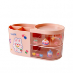 Lihtne pliiatsihoidja, multifunktsionaalne kahes suuruses praktiline meigipintsli t&ouml;&ouml;laua abivahend &otilde;pilastele S roosa