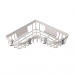 Seinale kinnitatav nurgas du&scaron;iriiul, mulgurivaba PP j&auml;ljeta kandiku nurgavannitoa riiul &uuml;hiselamu jaoks hall valge v&auml;rv