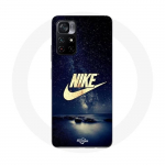 Coque Maniacase pour Xiaomi Poco M4 Pro 5G nike logo dor&eacute; nuit &eacute;toil&eacute;